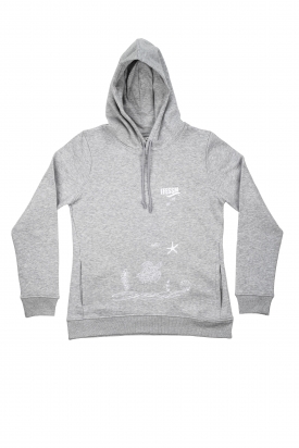 Sweat femme Bio - Gris - Motif tortue