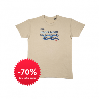T-shirt éco-responsable homme - "Sous l'eau un nouveau souffle"
