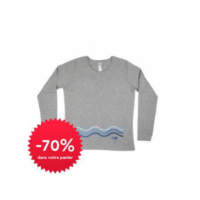T-shirt manches longues vagues femme