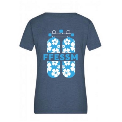 Tee-shirt bloc bouteille de plongée  bleu clair