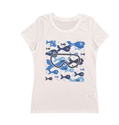 T-shirt banc de poissons - Femme