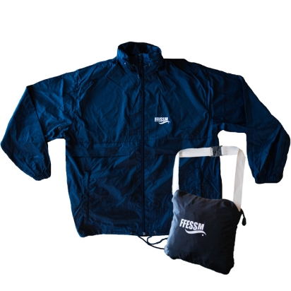 Veste coupe-vent unisexe bleue marine