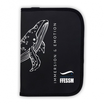 Pochette Noire zippée FFESSM - La baleine