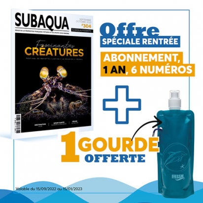 Subaqua - Abonnement 12 mois - Non licenciés + gourde "le dauphin"