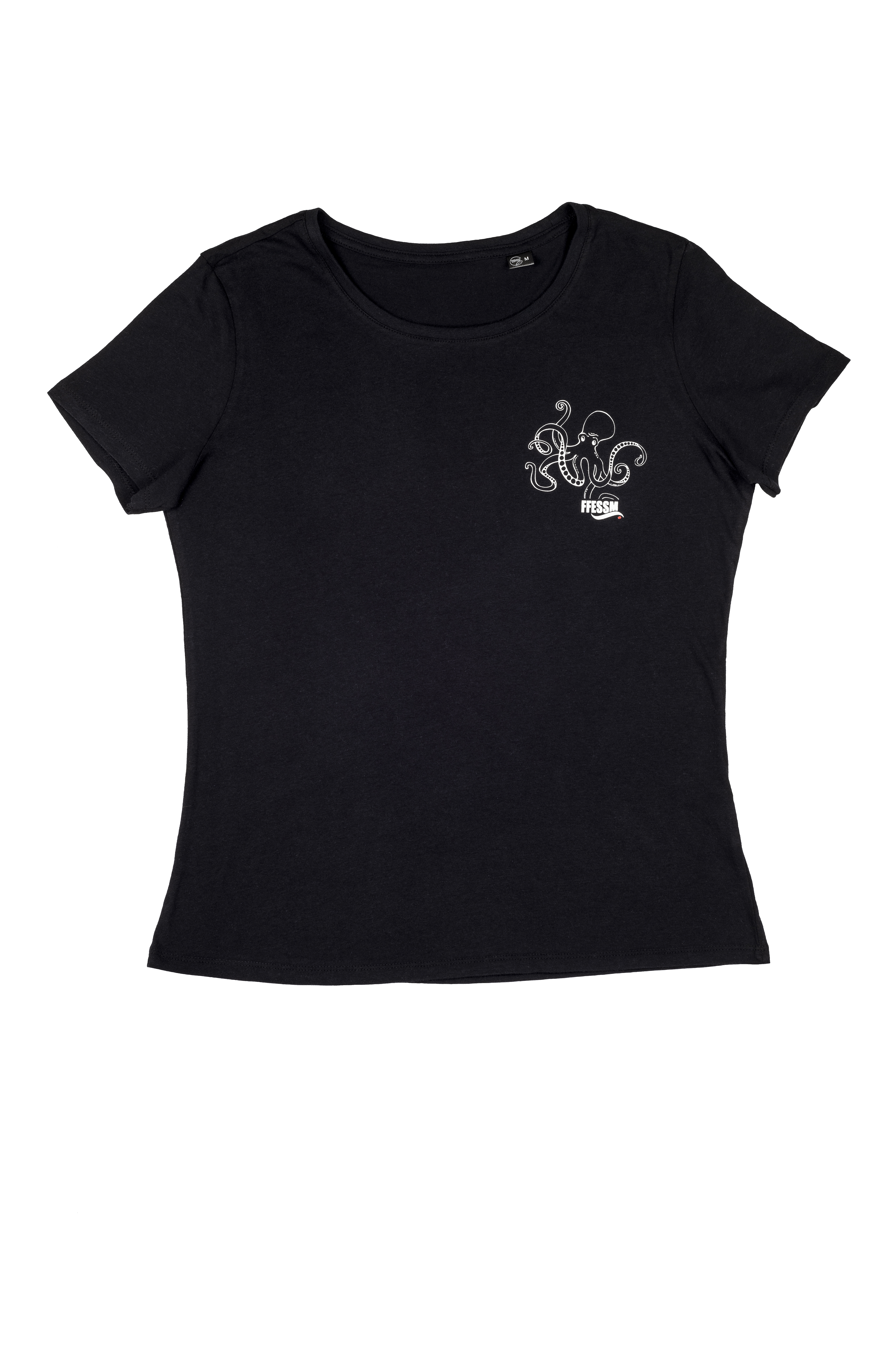 T-shirt femme éco-responsable - le poulpe - Noir